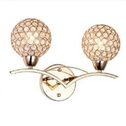 Applique da parete in cristallo moderna con 1 lampadina E27/E26 40 W, 36 cm