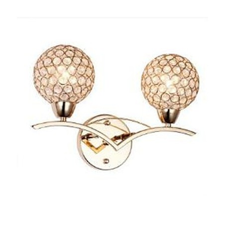 Applique da parete in cristallo moderna con 1 lampadina E27/E26 40 W, 36 cm