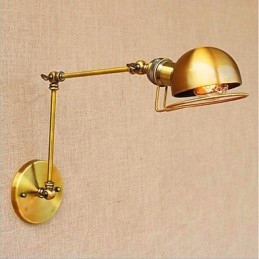 Applique da parete vintage mini con braccio oscillante, finitura verniciata, protezione occhi