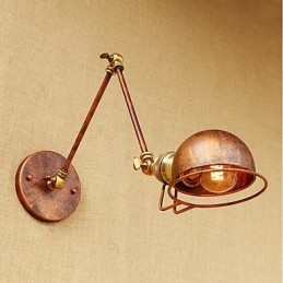 Applique da parete vintage mini con braccio oscillante, finitura verniciata, protezione occhi
