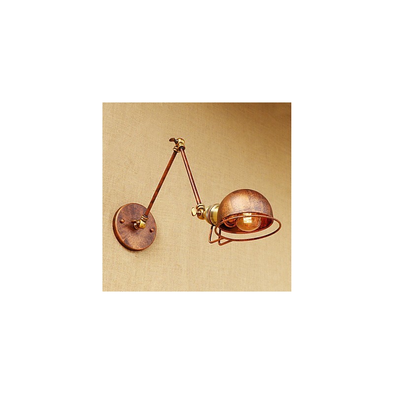 Applique da parete vintage mini con braccio oscillante, finitura verniciata, protezione occhi