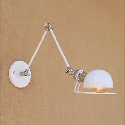 Applique da parete vintage mini con braccio oscillante, finitura verniciata, protezione occhi