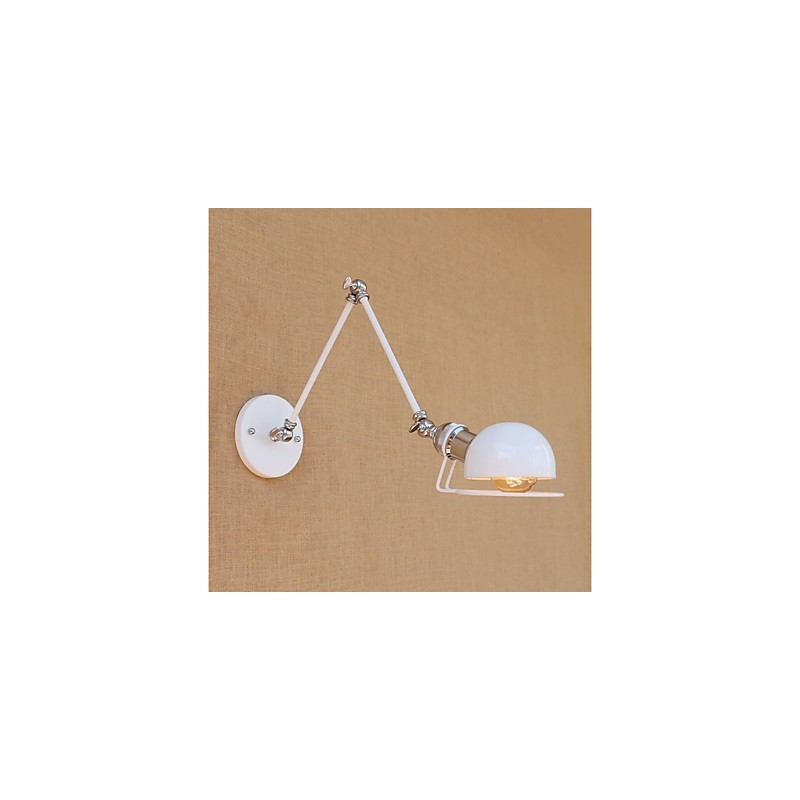 Applique da parete vintage mini con braccio oscillante, finitura verniciata, protezione occhi
