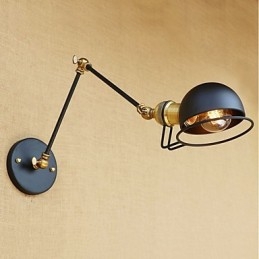 Applique da parete vintage mini con braccio oscillante, finitura verniciata, protezione occhi