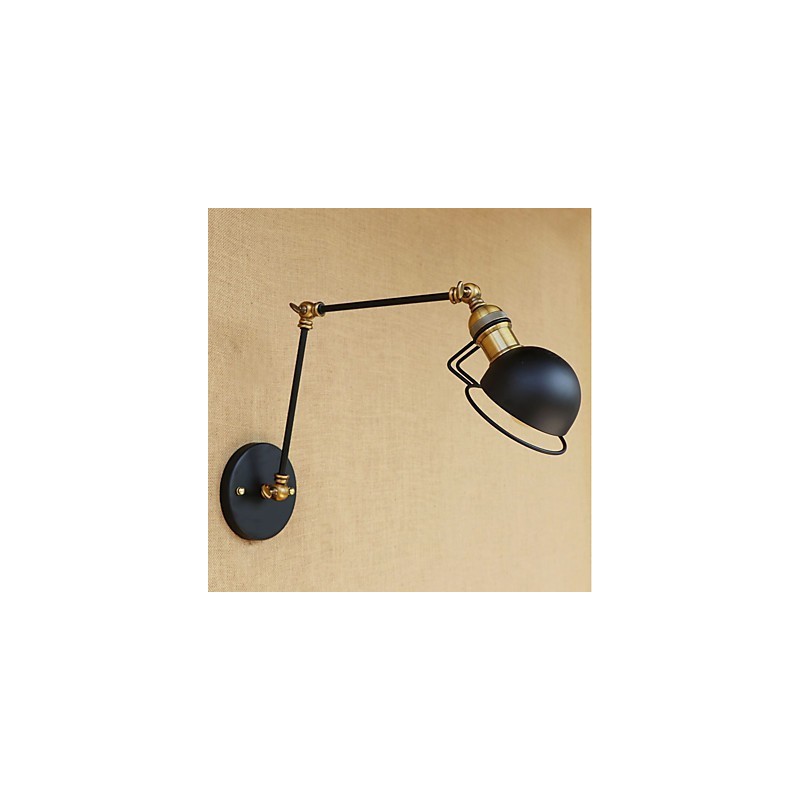 Applique da parete vintage mini con braccio oscillante, finitura verniciata, protezione occhi