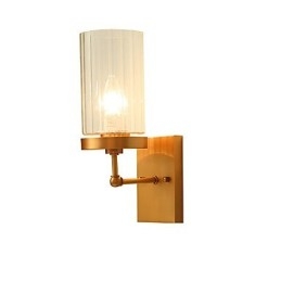 Applique da parete in ottone stile country tradizionale classico con luce verso l'alto