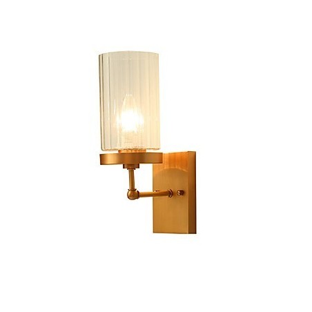 Applique da parete in ottone stile country tradizionale classico con luce verso l'alto