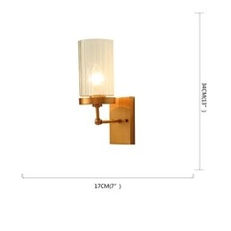 Applique da parete in ottone stile country tradizionale classico con luce verso l'alto