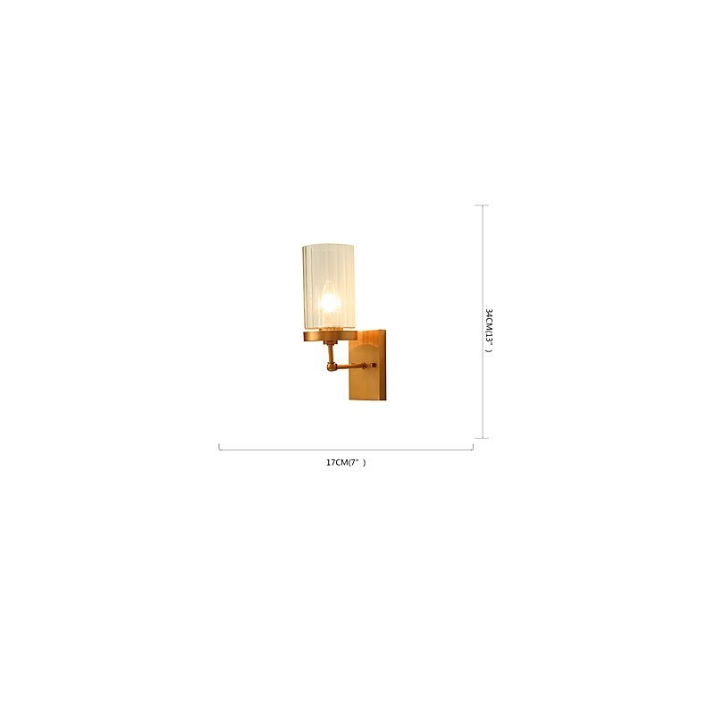 Applique da parete in ottone stile country tradizionale classico con luce verso l'alto