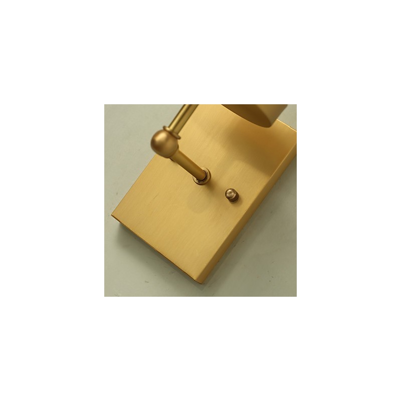 Applique da parete in ottone stile country tradizionale classico con luce verso l'alto
