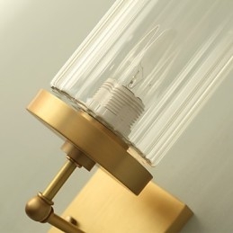 Applique da parete in ottone stile country tradizionale classico con luce verso l'alto