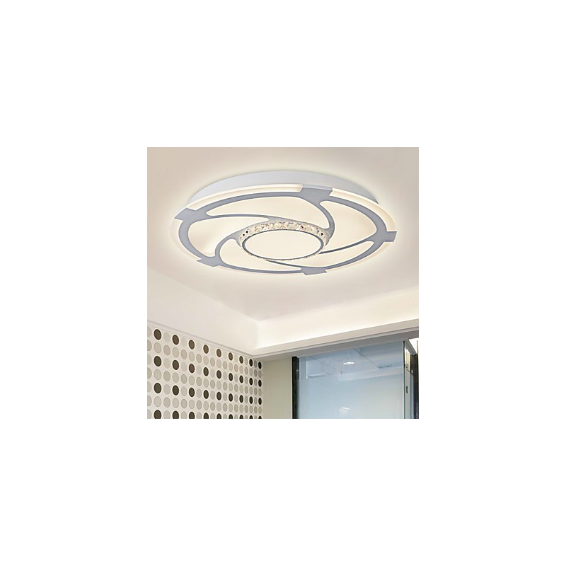 Plafoniera LED a filo moderna contemporanea bianca 3 lampadine 24W 58 cm