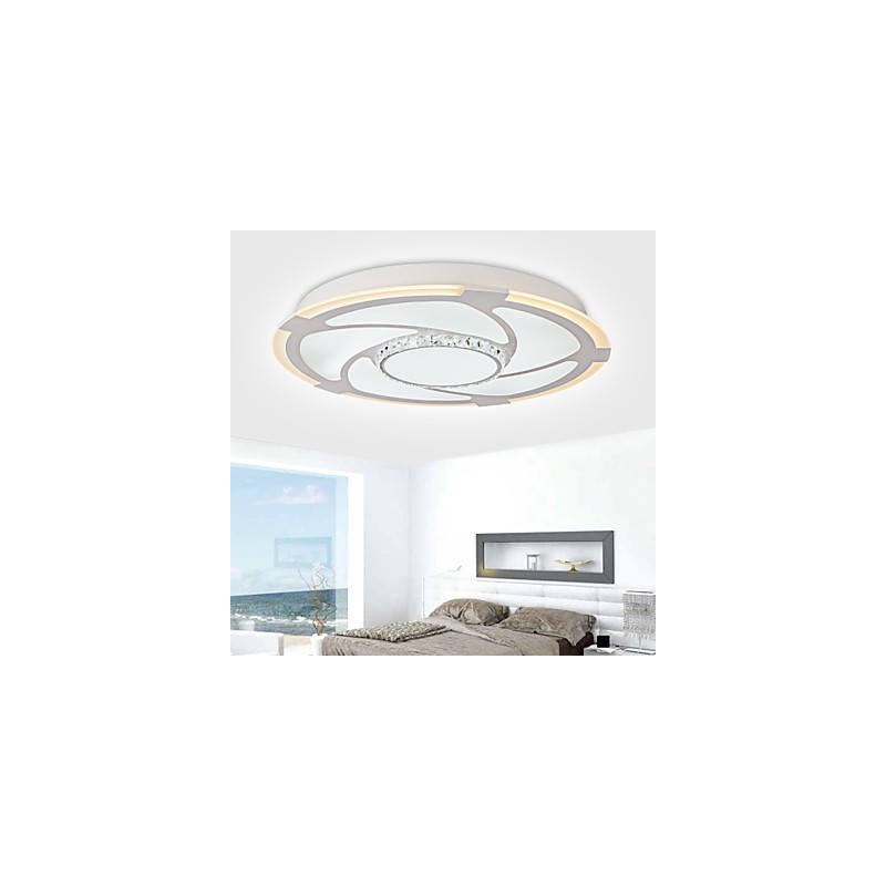 Plafoniera LED a filo moderna contemporanea bianca 3 lampadine 24W 58 cm