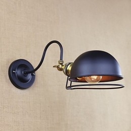 Applique da parete retrò country semplice mini con protezione occhi, finitura verniciata