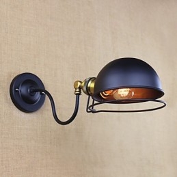 Applique da parete retrò country semplice mini con protezione occhi, finitura verniciata