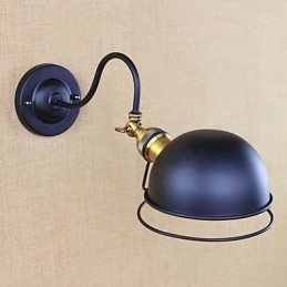 Applique da parete retrò country semplice mini con protezione occhi, finitura verniciata