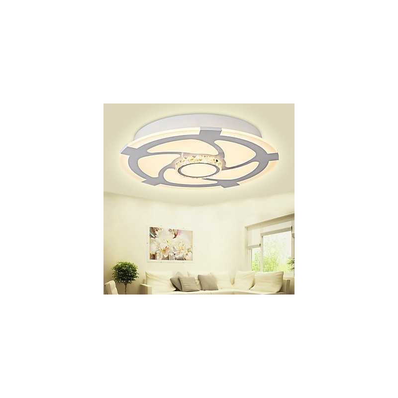 Plafoniera LED a filo moderna contemporanea bianca 3 lampadine 24W 58 cm
