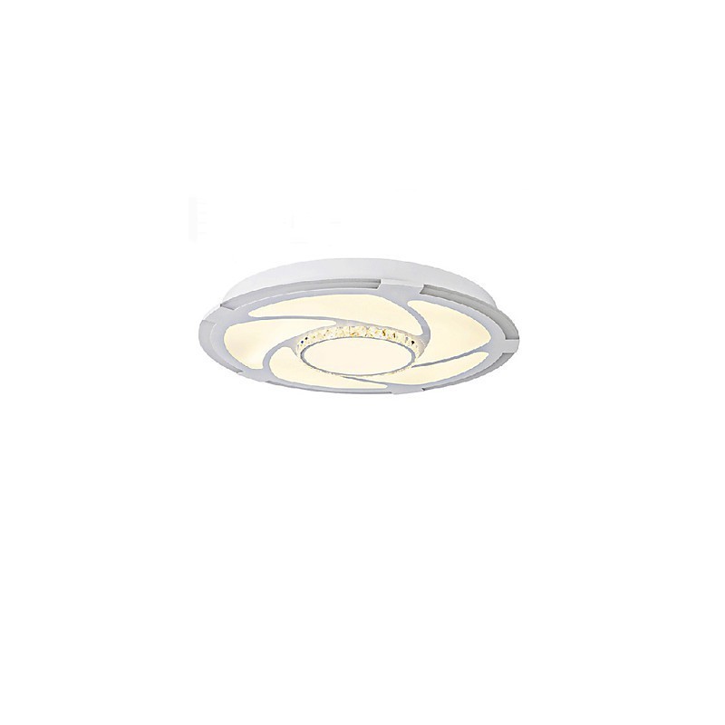 Plafoniera LED a filo moderna contemporanea bianca 3 lampadine 24W 58 cm