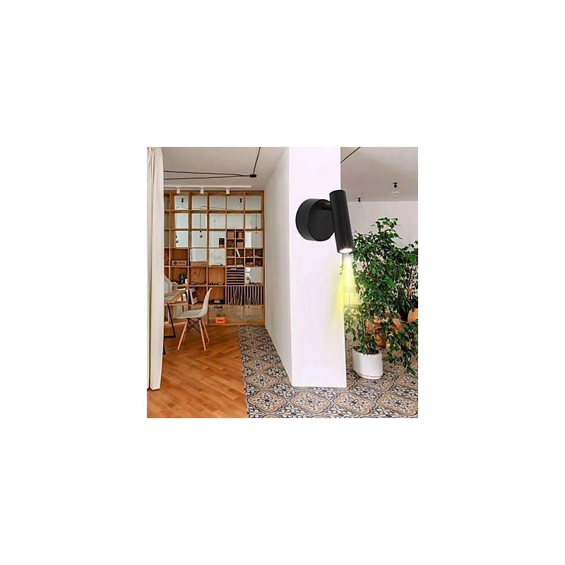 Applique da parete mini retrò antico con protezione occhi LED integrato 3 W