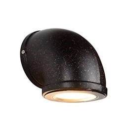 Applique da parete in ferro con lampadina E27, metallo, 4 W, nera
