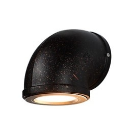 Applique da parete in ferro con lampadina E27, metallo, 4 W, nera