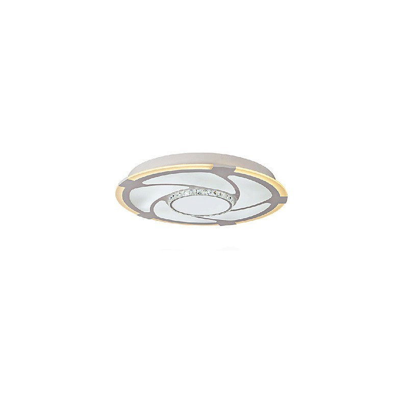 Plafoniera LED a filo moderna contemporanea bianca 3 lampadine 24W 58 cm