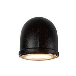 Applique da parete in ferro con lampadina E27, metallo, 4 W, nera