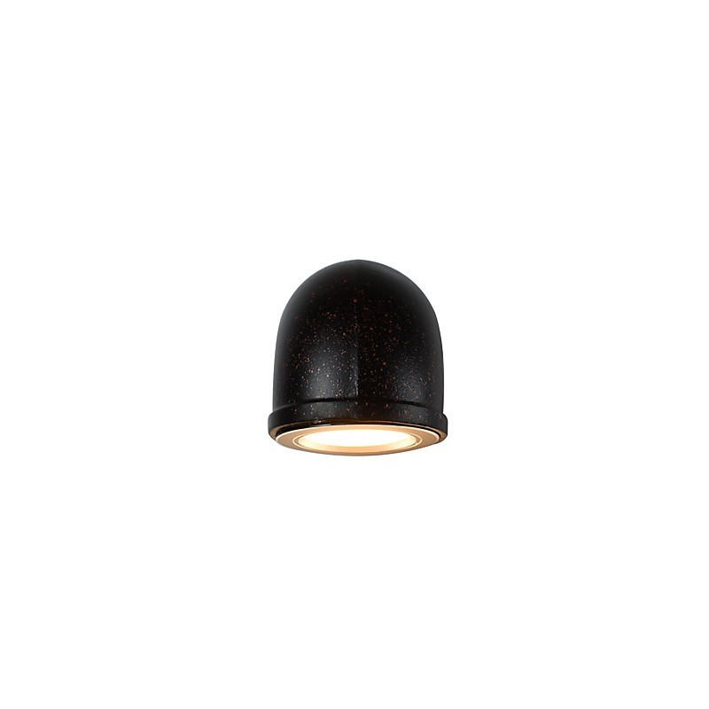Applique da parete in ferro con lampadina E27, metallo, 4 W, nera