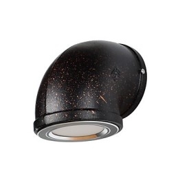 Applique da parete in ferro con lampadina E27, metallo, 4 W, nera
