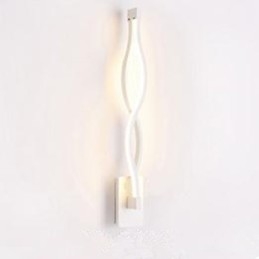 Applique da parete moderna in alluminio a onda con specchio LED integrato 16 W