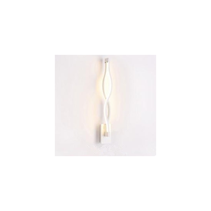 Applique da parete moderna in alluminio a onda con specchio LED integrato 16 W