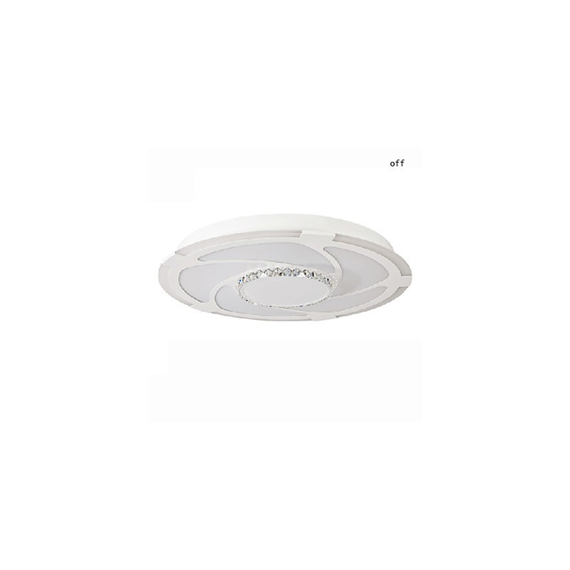 Plafoniera LED a filo moderna contemporanea bianca 3 lampadine 24W 58 cm
