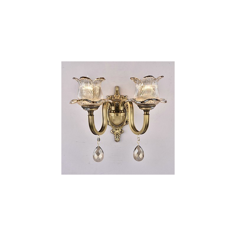 Applique da parete mini rustica in ottone stile lodge