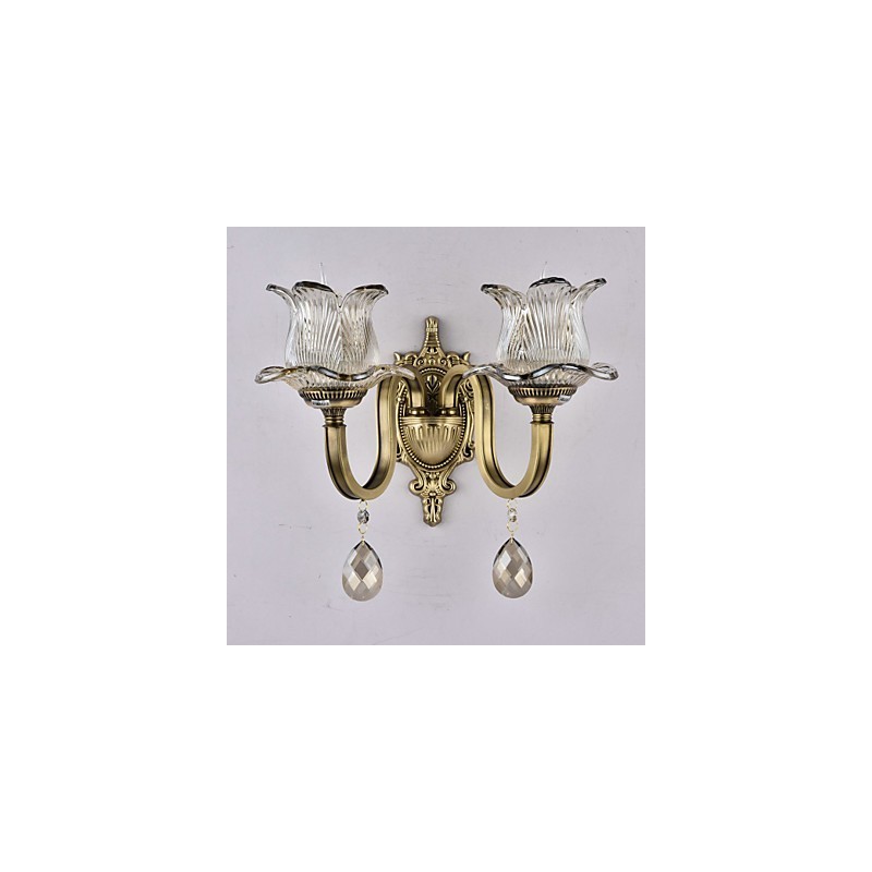 Applique da parete mini rustica in ottone stile lodge