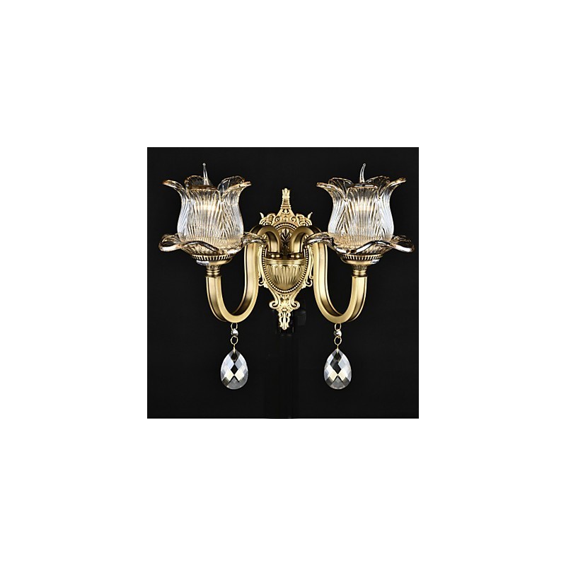 Applique da parete mini rustica in ottone stile lodge
