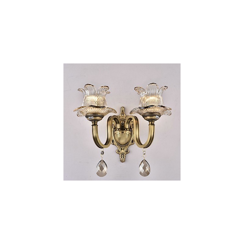 Applique da parete mini rustica in ottone stile lodge