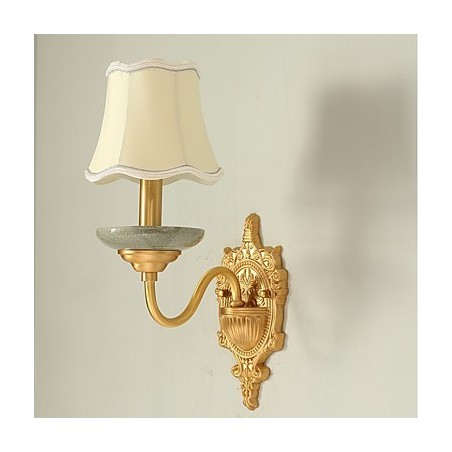 Applique da parete mini classica tradizionale in ottone con luce verso l'alto