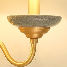 Applique da parete mini classica tradizionale in ottone con luce verso l'alto
