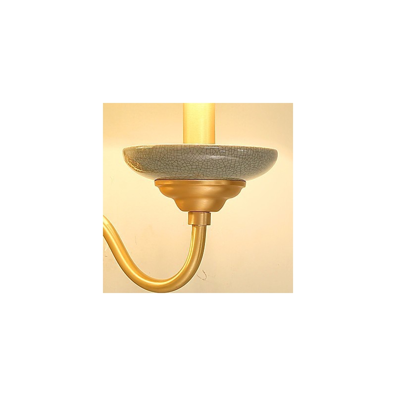 Applique da parete mini classica tradizionale in ottone con luce verso l'alto