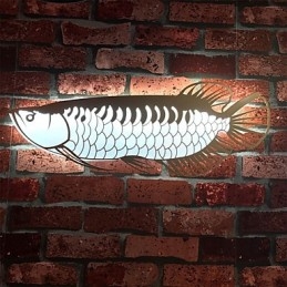 Applique da parete a forma di pesce moderna in acrilico LED integrato