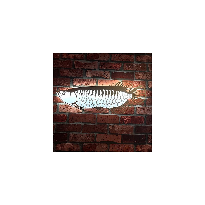 Applique da parete a forma di pesce moderna in acrilico LED integrato