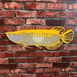 Applique da parete a forma di pesce moderna in acrilico LED integrato