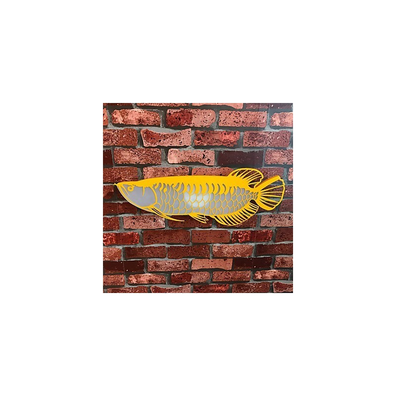 Applique da parete a forma di pesce moderna in acrilico LED integrato