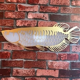 Applique da parete a forma di pesce moderna in acrilico LED integrato