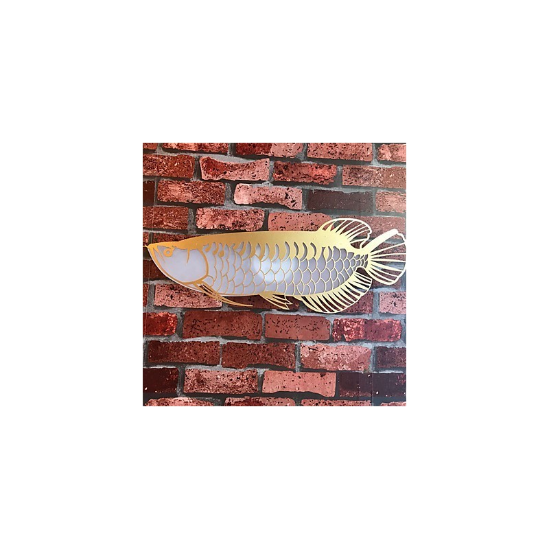 Applique da parete a forma di pesce moderna in acrilico LED integrato