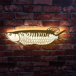 Applique da parete a forma di pesce moderna in acrilico LED integrato