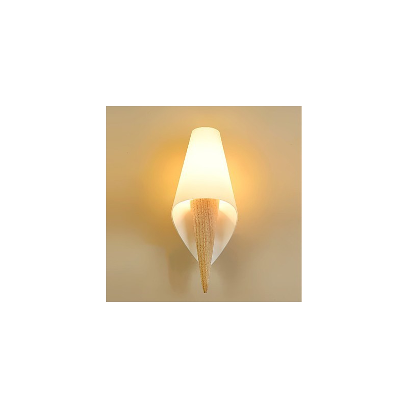 Applique da parete country semplice con protezione occhi, luce ambientale, E27, 33 × 20 × 13 cm