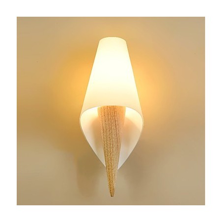 Applique da parete country semplice con protezione occhi, luce ambientale, E27, 33 × 20 × 13 cm