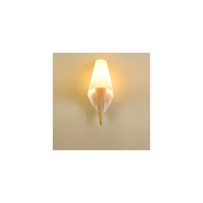 Applique da parete country semplice con protezione occhi, luce ambientale, E27, 33 × 20 × 13 cm