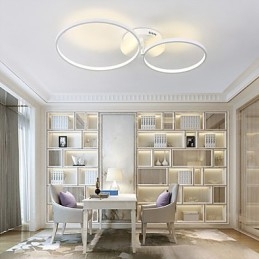 Plafoniera a filo moderna e contemporanea LED integrato 49W bianca 84 cm